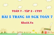 Bài 5 trang 40 SGK Toán 7 tập 2 Chân trời sáng tạo